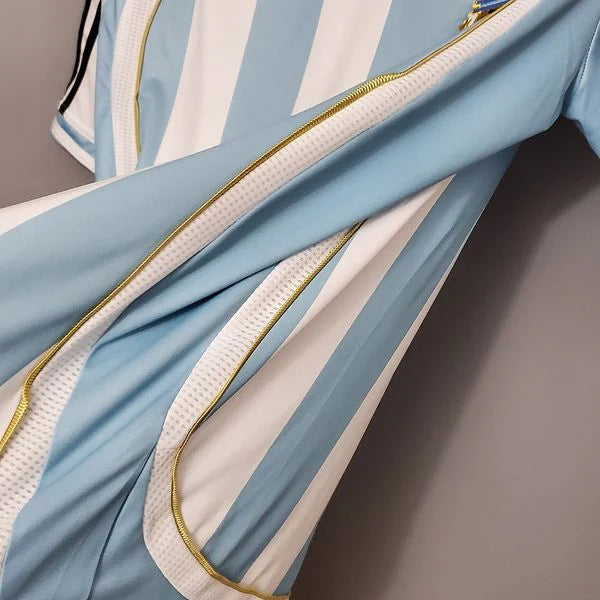 Argentina 2006 World Cup Home Retro Short Sleeve Jersey #11 Tevez Personalized S-2XL