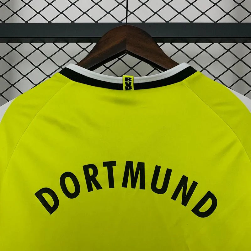 Borussia Dortmund, BVB, Bundesliga, 1995-1996, Home Jersey, Retro Jersey, Short Sleeve, Personalized Jersey