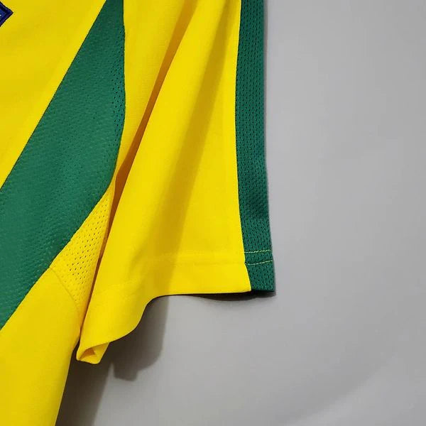 Brazil 2002 World Cup Retro Home Short Sleeve Jersey WC Patch Personalized Rare Collector