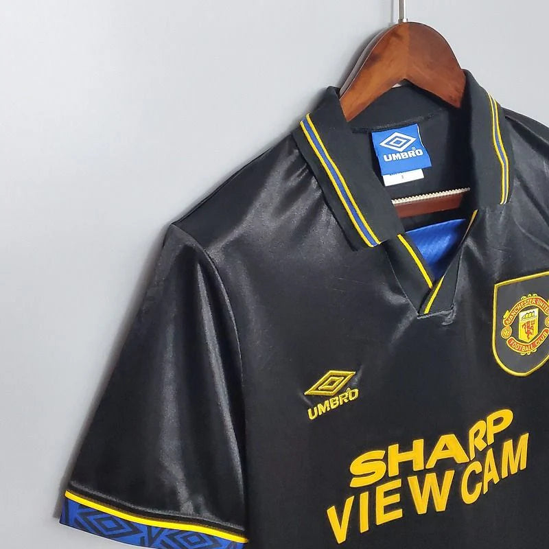 Manchester United 1993-1994 Retro Away Short Sleeve Jersey Personalized Rare Cantona Double
