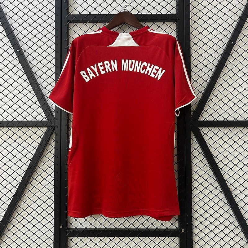 Bayern Munich 2007-2008 Retro Home Short Sleeve Jersey Bundesliga Patch Personalized Rare Klose Ribery Toni