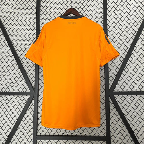 2013/14 Real Madrid Retro Away Orange Jersey UCL Patch Personalized