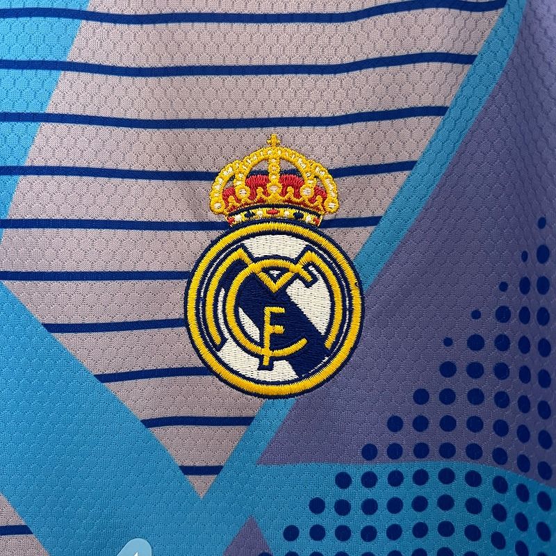 2024/25 Real Madrid Goalkeeper Blue Jersey UCL Patch Personalized