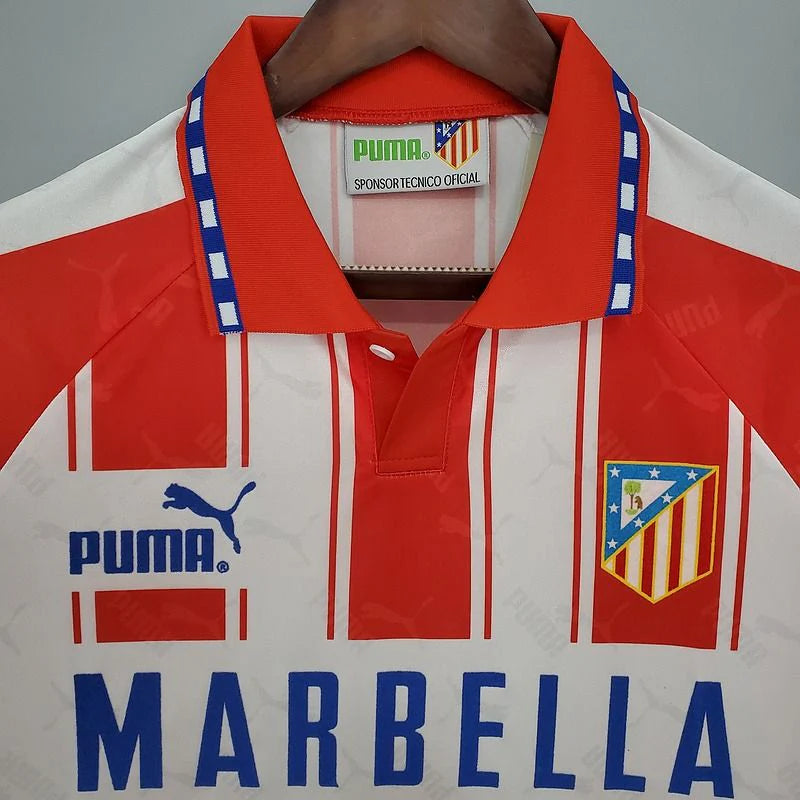 Atlético Madrid 1994-95 Retro Home Jersey – Custom Name & Number | Short Sleeve | S–2XL