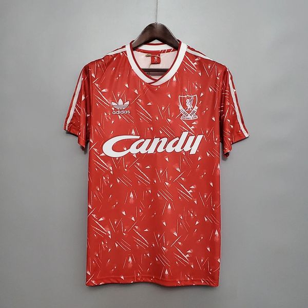 1989-1991 Liverpool Retro Red Home Short Sleeve Jersey Classic Kit