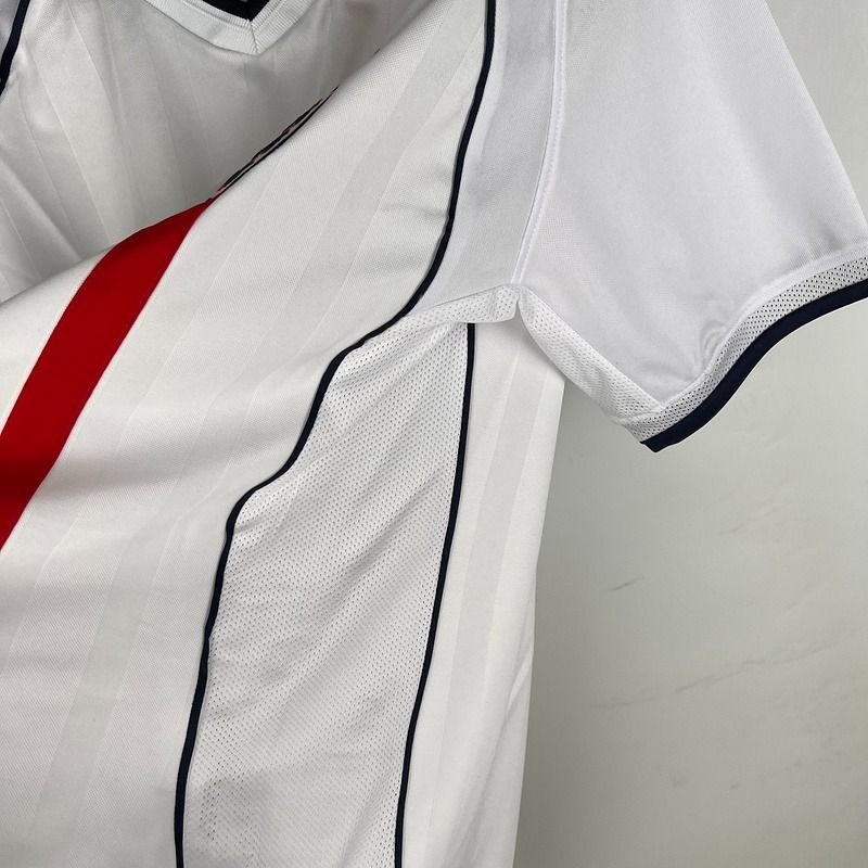 England 2002 World Cup Retro Home Short Sleeve Jersey WC Patch Personalized Rare