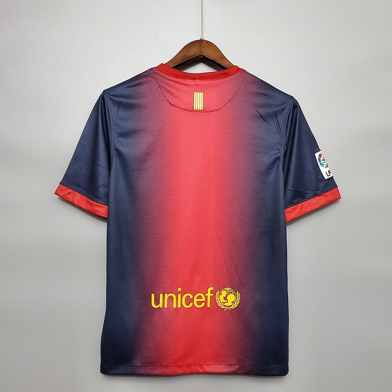 FC Barcelona 2012-13 Retro Home Jersey | Custom Name & Number | La Liga & UCL
