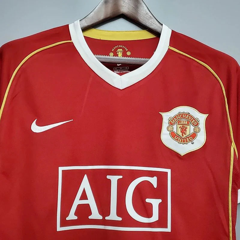 Manchester United 2006-2007 Retro Home Short Sleeve Jersey #11 Giggs Personalized PL Patch Rare