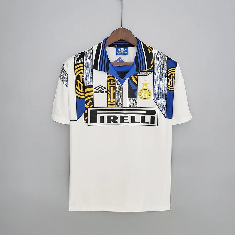 Inter Milan 1996-1997 Retro Away Short Sleeve Jersey #4 Zanetti Personalized Rare Collector