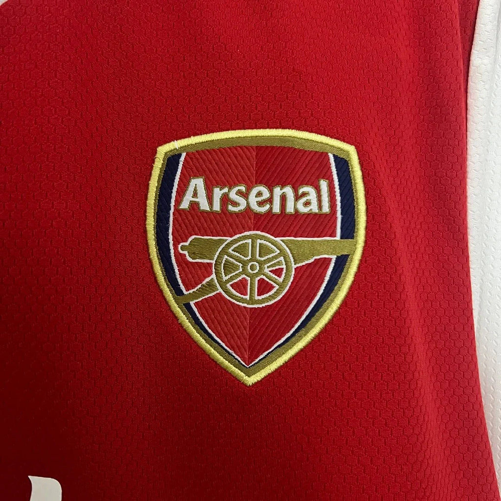 Arsenal FC 2019-2020 Retro Home Jersey | Mesut Özil #10 Men's Soccer Shirt - Short Sleeve Bruised Banana Anniversary Era with Optional Premier League Patches