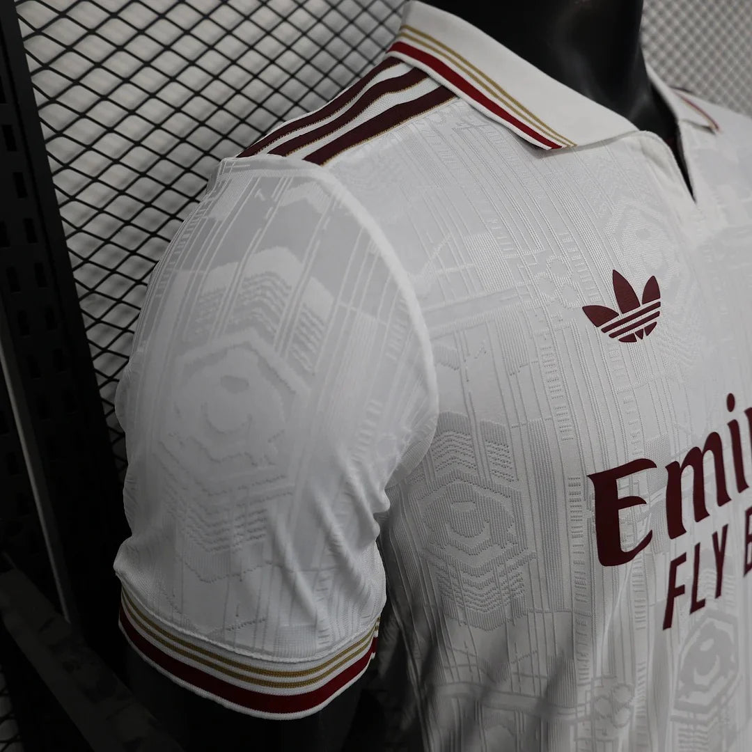 Arsenal FC 2025-2026 Authentic Away Jersey | Custom Name & Number Men's Match Shirt - Short Sleeve Lightning Bolt Edition with Optional UCL or Premier League Patches
