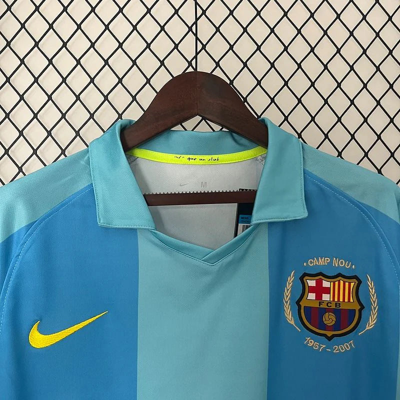 FC Barcelona 2007-08 Retro Blue Away Jersey | #14 Thierry Henry | La Liga