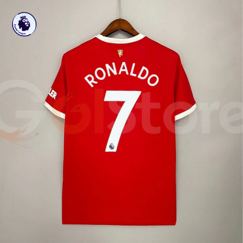 Manchester United 2021-2022 Retro Home Short Sleeve Jersey Personalized PL Patch Rare