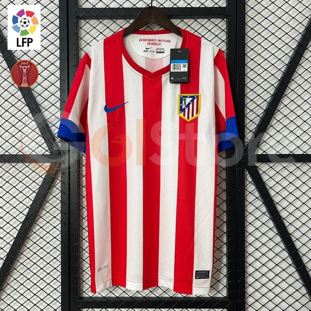 Atlético Madrid 2012-13 Retro Home Jersey – Custom Name & Number | Short Sleeve | S–2XL