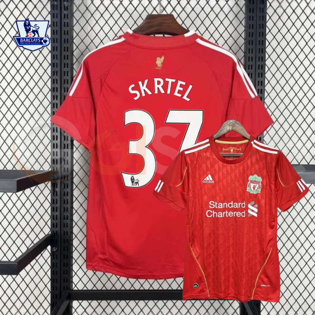 2010-2011 Liverpool Retro Red Home Short Sleeve Jersey #37 Skrtel Personalized PL Patch