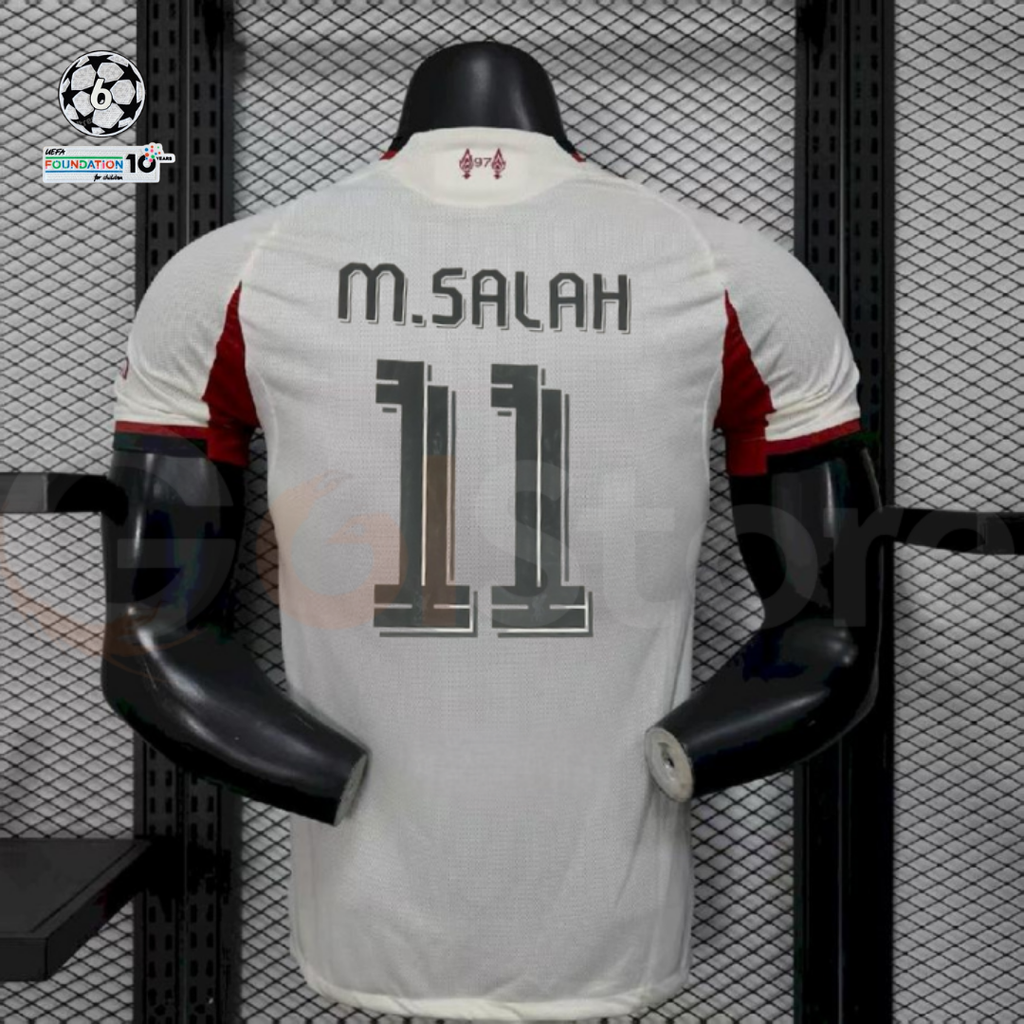 2025-2026 Liverpool Player Version Third Short Sleeve Jersey #11 Salah Personalized UCL Patch