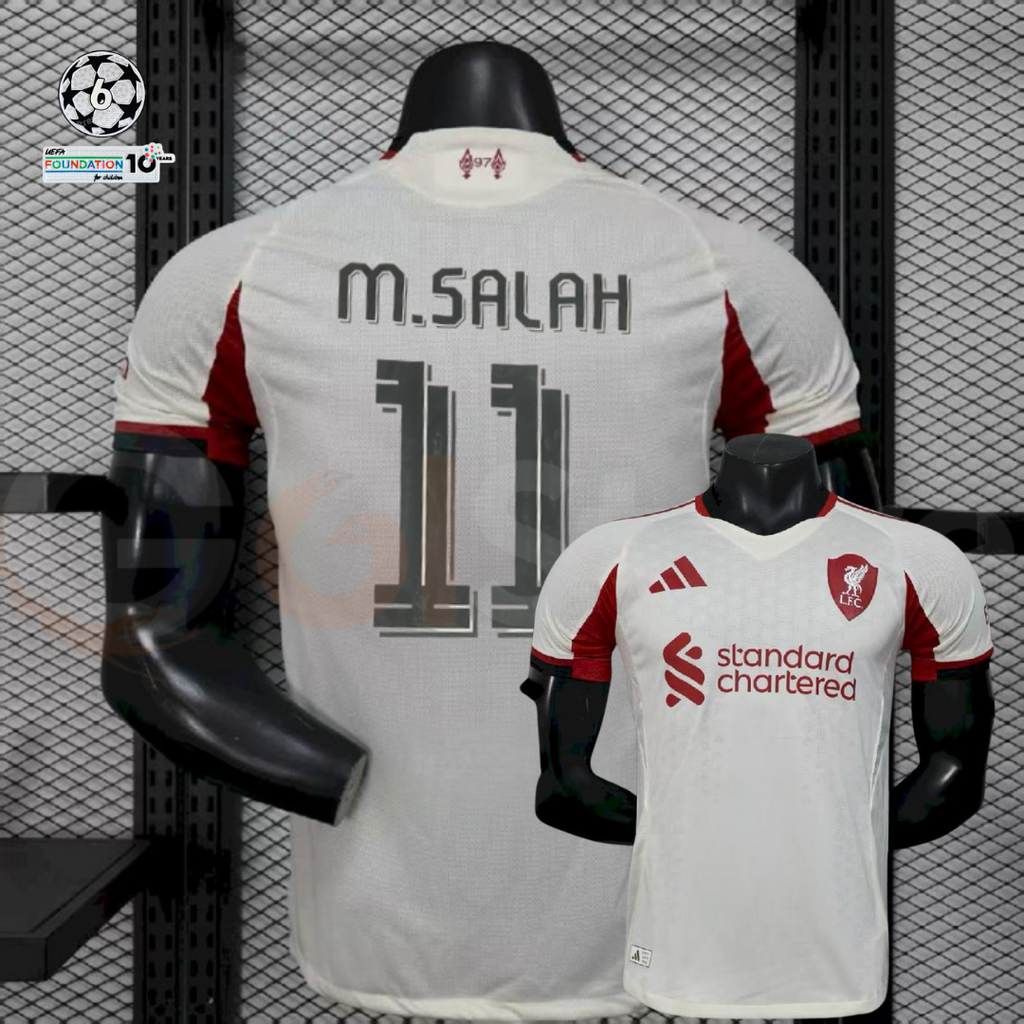 2025-2026 Liverpool Player Version Third Short Sleeve Jersey #11 Salah Personalized UCL Patch