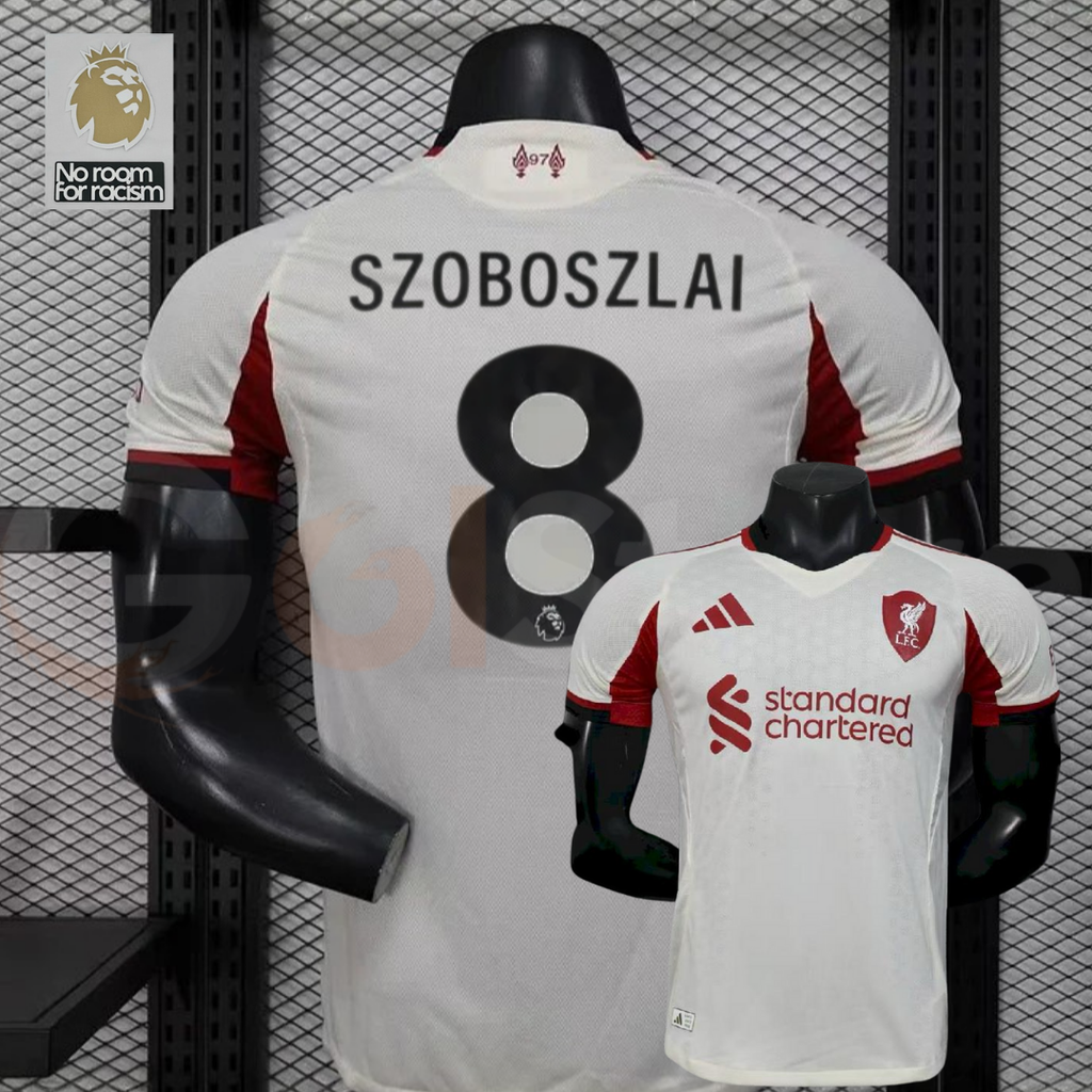 2025-2026 Liverpool Player Version Third Short Sleeve Jersey #8 Szoboszlai Personalized PL Patch