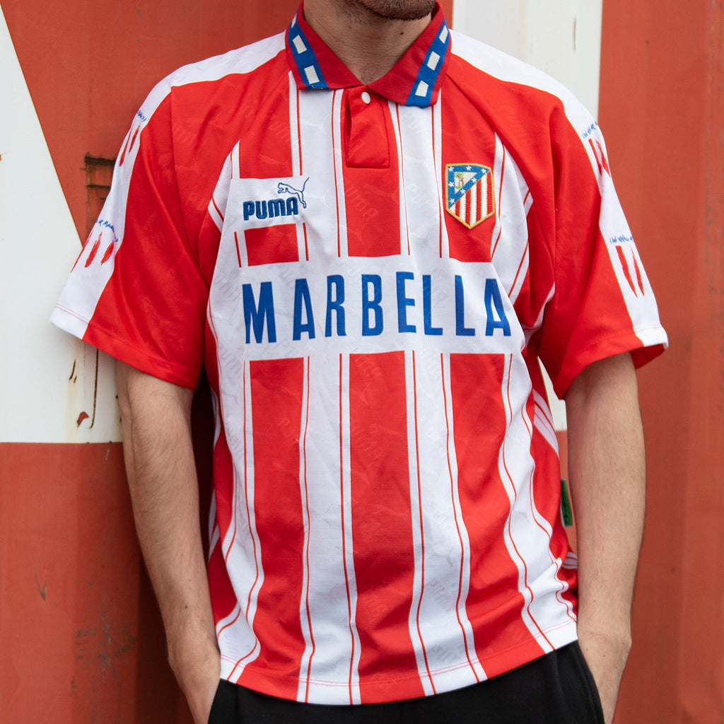 Atlético Madrid 1994-95 Retro Home Jersey – Custom Name & Number | Short Sleeve | S–2XL