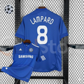 Chelsea FC 2009-2010 Retro Home Short Sleeve Jersey #8 Lampard UCL Patch Personalized Rare
