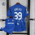 Chelsea FC 2009-2010 Retro Home Short Sleeve Jersey #39 Anelka UCL Patch Personalized Rare