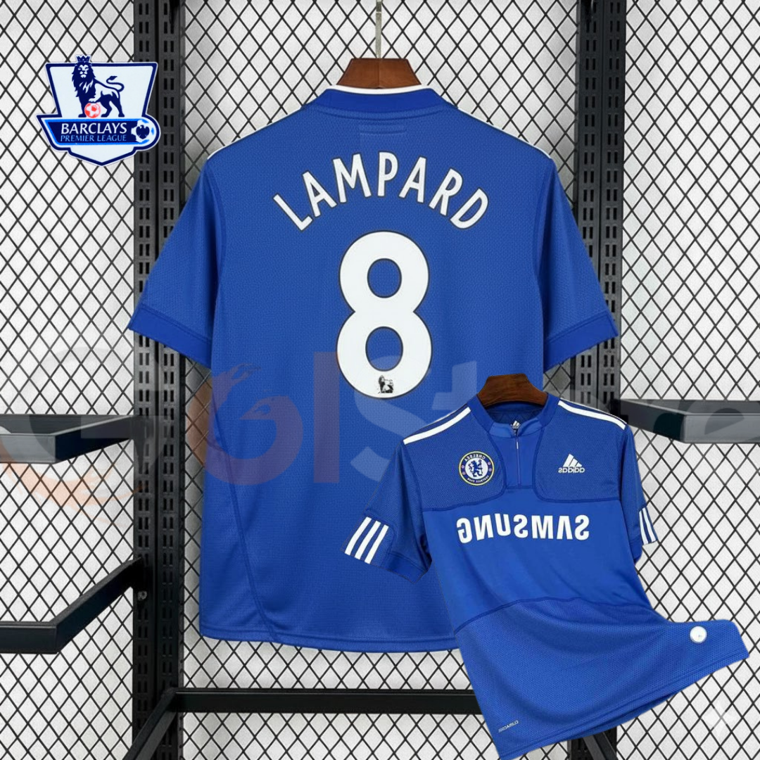 Chelsea FC 2009-2010 Retro Home Short Sleeve Jersey #8 Lampard Personalized PL Rare