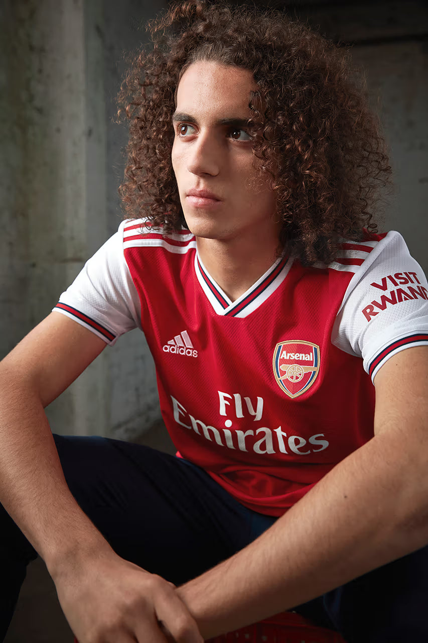 Arsenal FC 2019-2020 Retro Home Jersey | Mattéo Guendouzi #29 Men's Soccer Shirt - Short Sleeve Modern Heritage Edition with Optional Premier League Patches