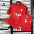 2004-2005 Liverpool Retro Red Home Short Sleeve Jersey #4 Hyypia Personalized PL Patch