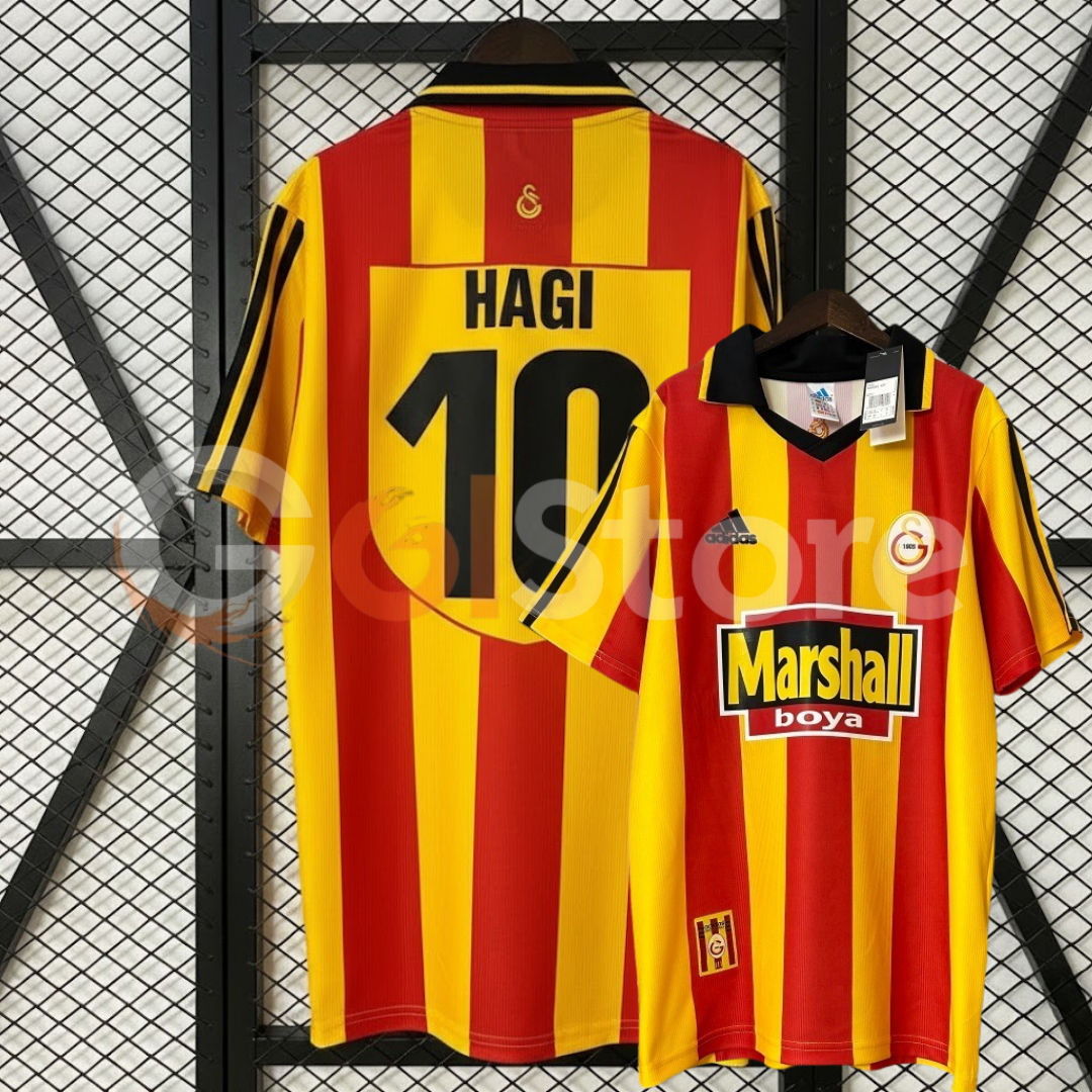 Galatasaray 1999-2000 Retro Home Short Sleeve Jersey #10 Hagi Personalized