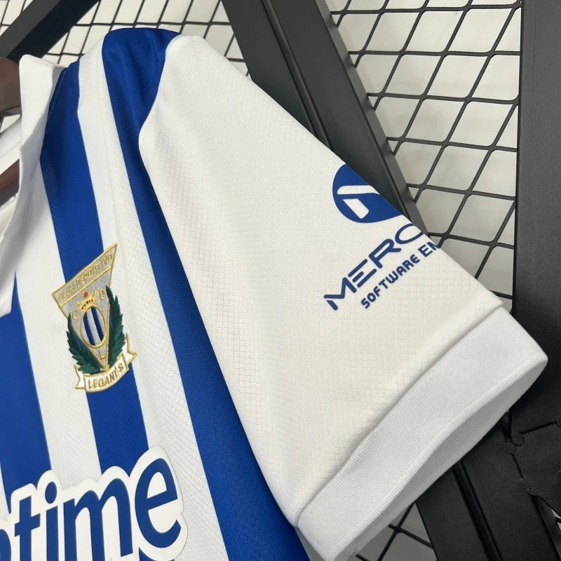 2025-2026 CD Leganés Fan Version Home Short Sleeve Jersey Personalized La Liga Patch