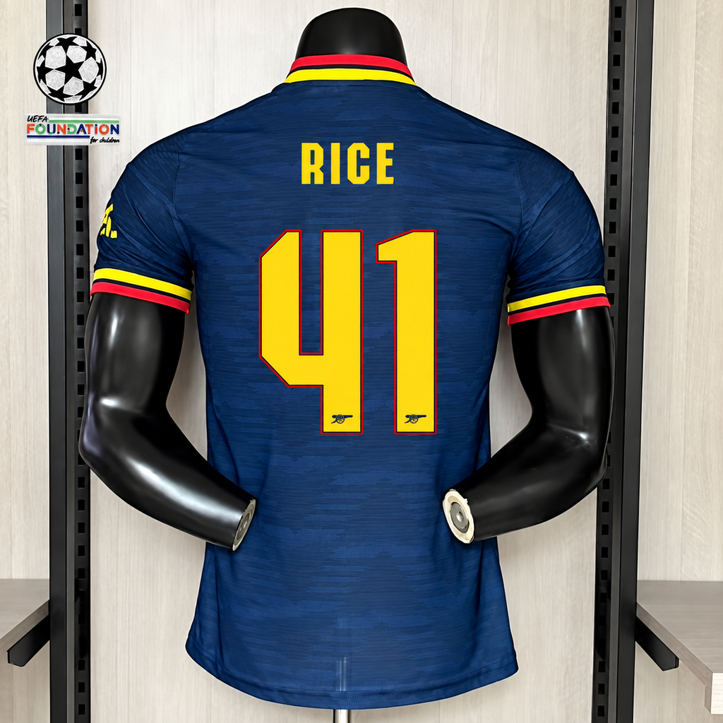 Arsenal FC 2026-27 Away Player Version Jersey | Rice #41 | UCL Patch | Sizes S–3XL