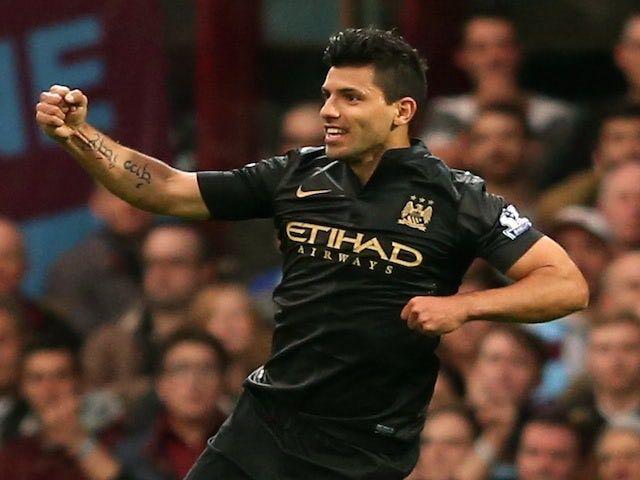 Manchester City 2013-2014 Retro Away Short Sleeve Jersey #10 Kun Aguero Personalized PL Patch Rare