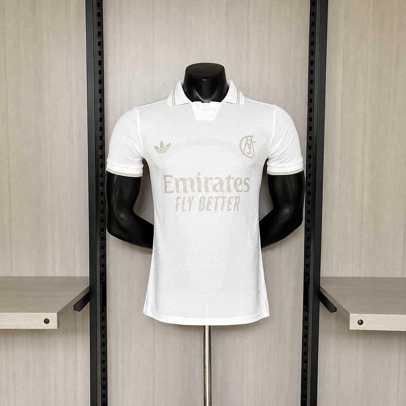 Maillot de foot blanc du Real Madrid 2026/27 version joueur 125ème anniversaire – Maillot édition match unisexe S–XXL