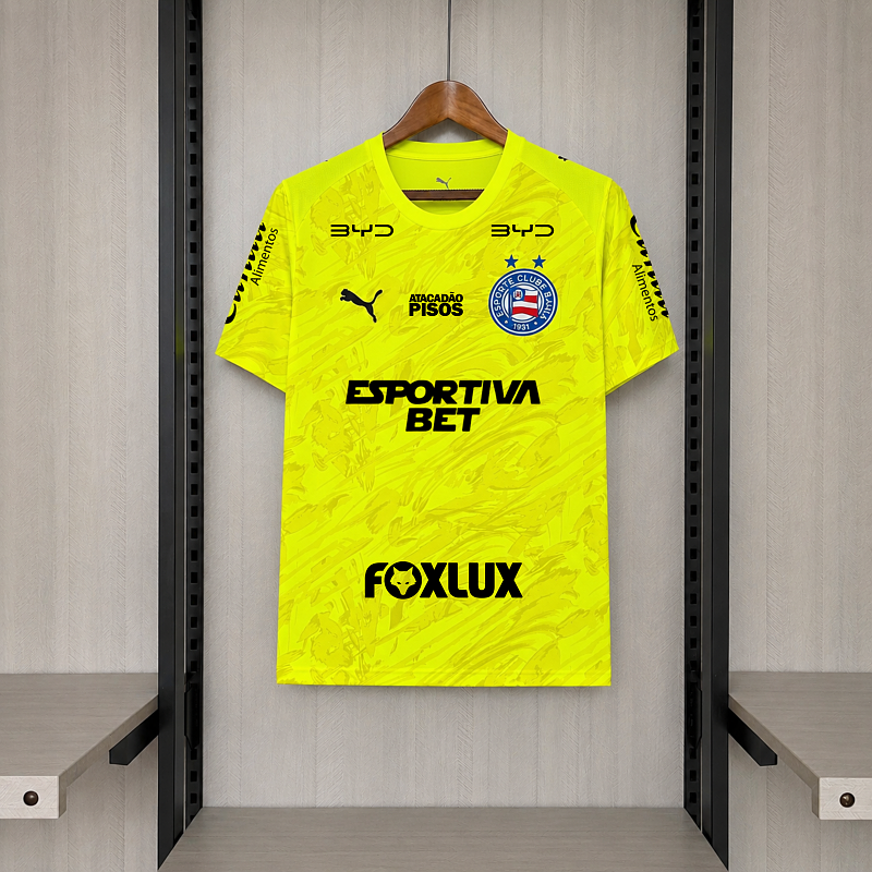 Bahia 2026-27 Goalkeeper Yellow Jersey – All Sponsors