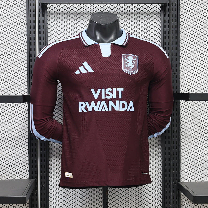 Aston Villa Home Long-Sleeve Player Jersey – Garnacho #17 UCL