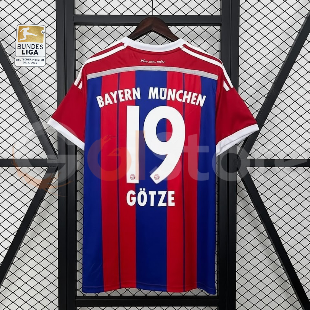 Bayern Munich 2014–2015 Retro Home Jersey – Götze #19