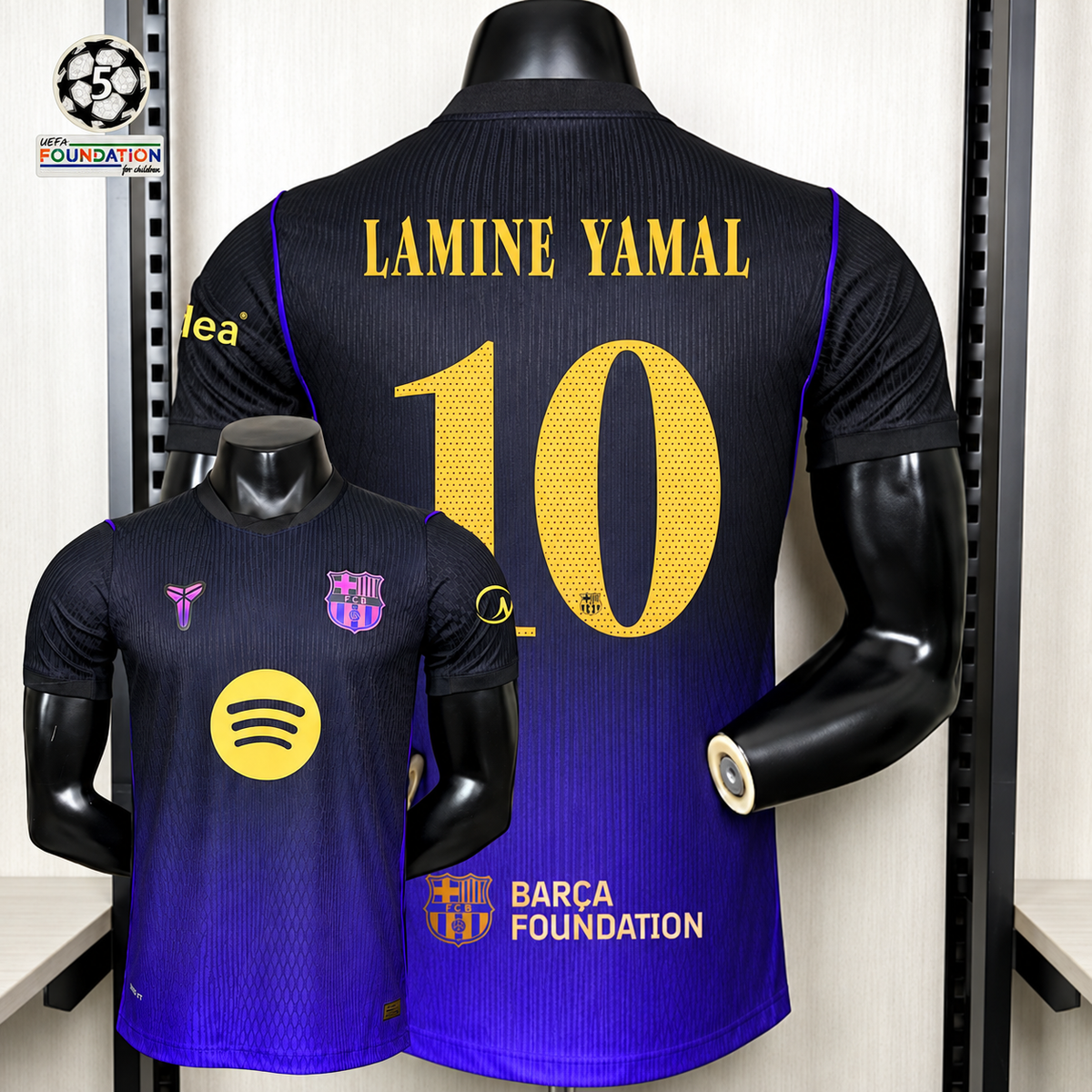FC Barcelona 2026-27 Away Player Version Jersey | Lamine Yamal #10 or Custom Name & Number | UCL Patch | S–3XL