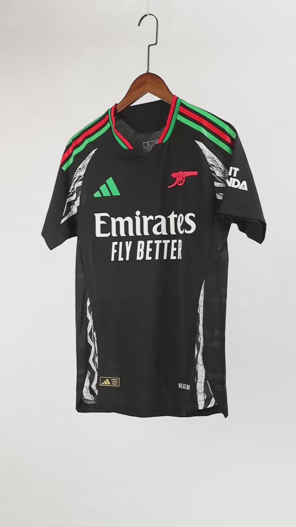 Arsenal FC 2024-2025 Authentic Away Jersey | Custom Name & Number Men's Match Shirt - Short Sleeve Labrum London Edition with Optional UCL or Premier League Patches