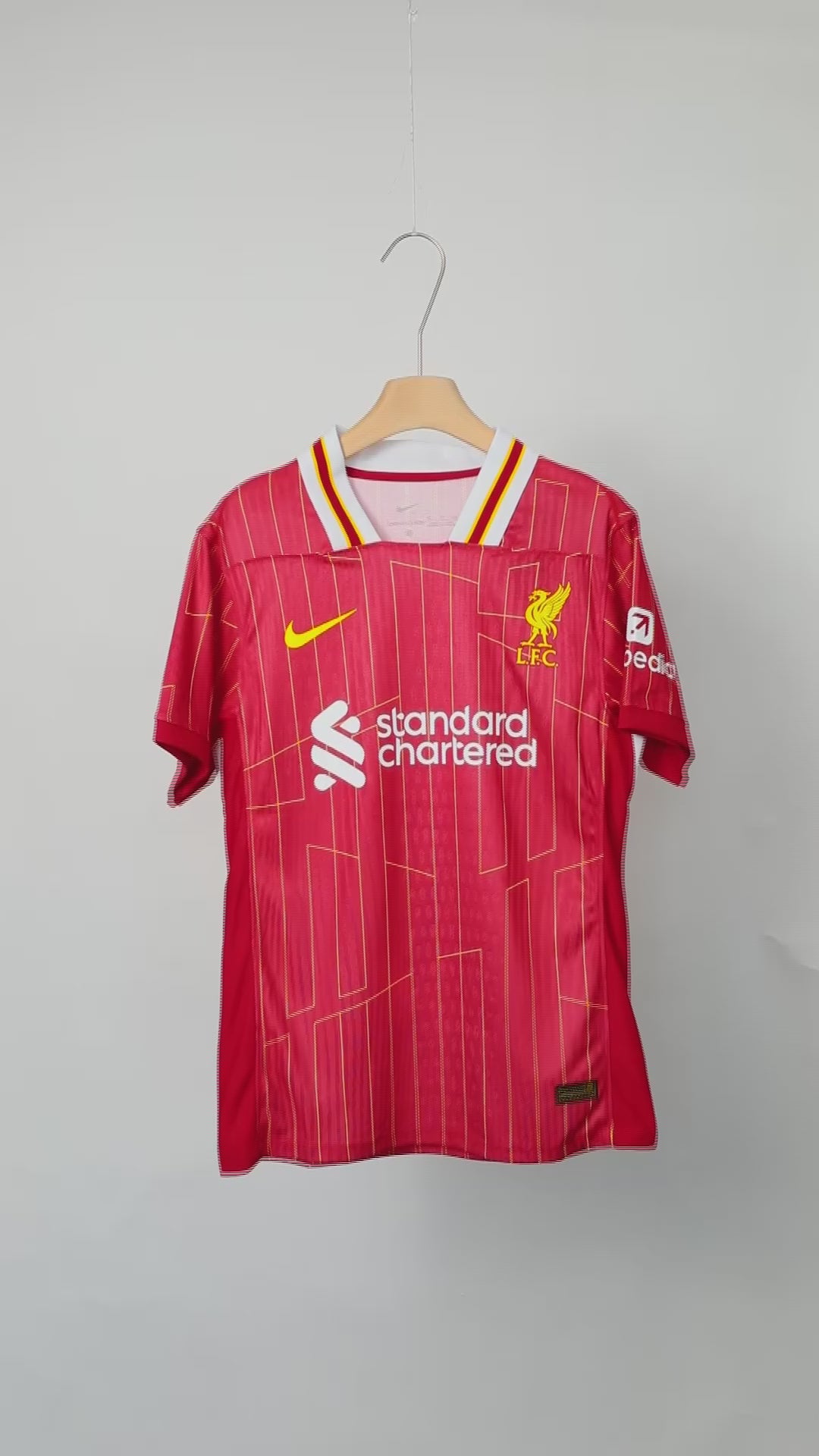 2024-2025 Liverpool Player Version Home Short Sleeve Jersey Personalized PL UCL Patch