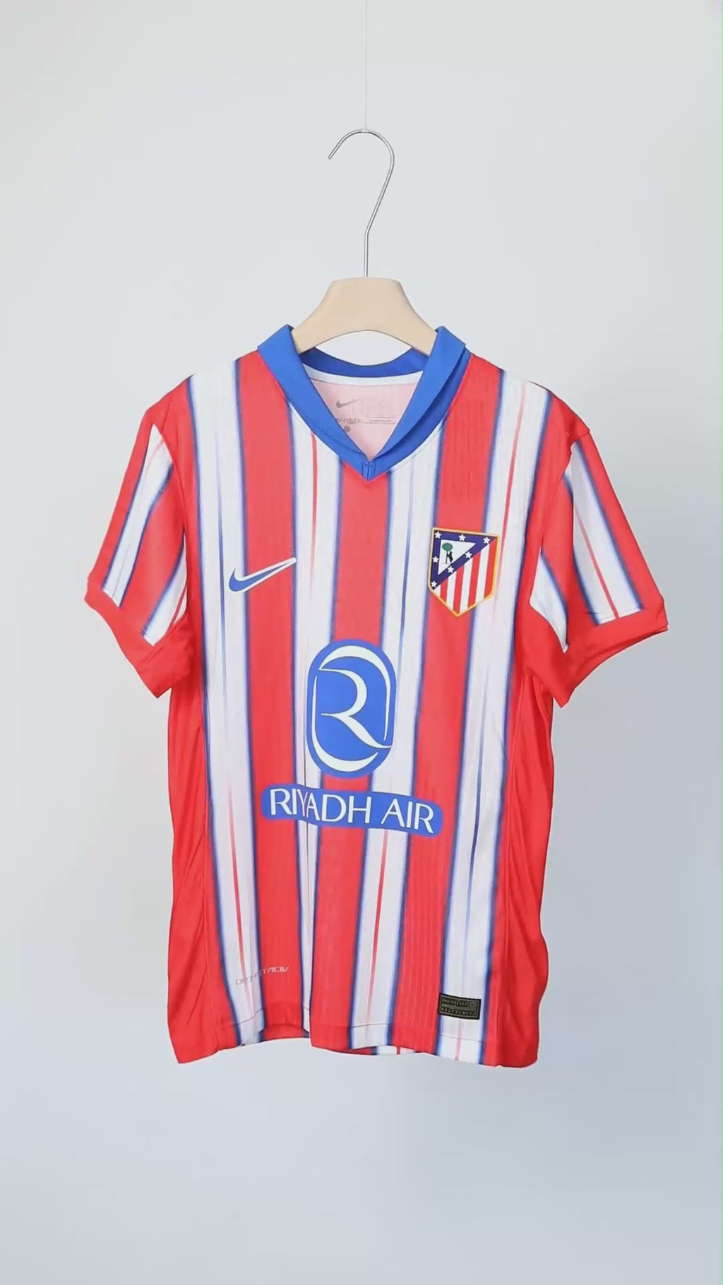 Atlético Madrid 2024-25 Home Jersey – Custom Name & Number | Short Sleeve | S–2XL