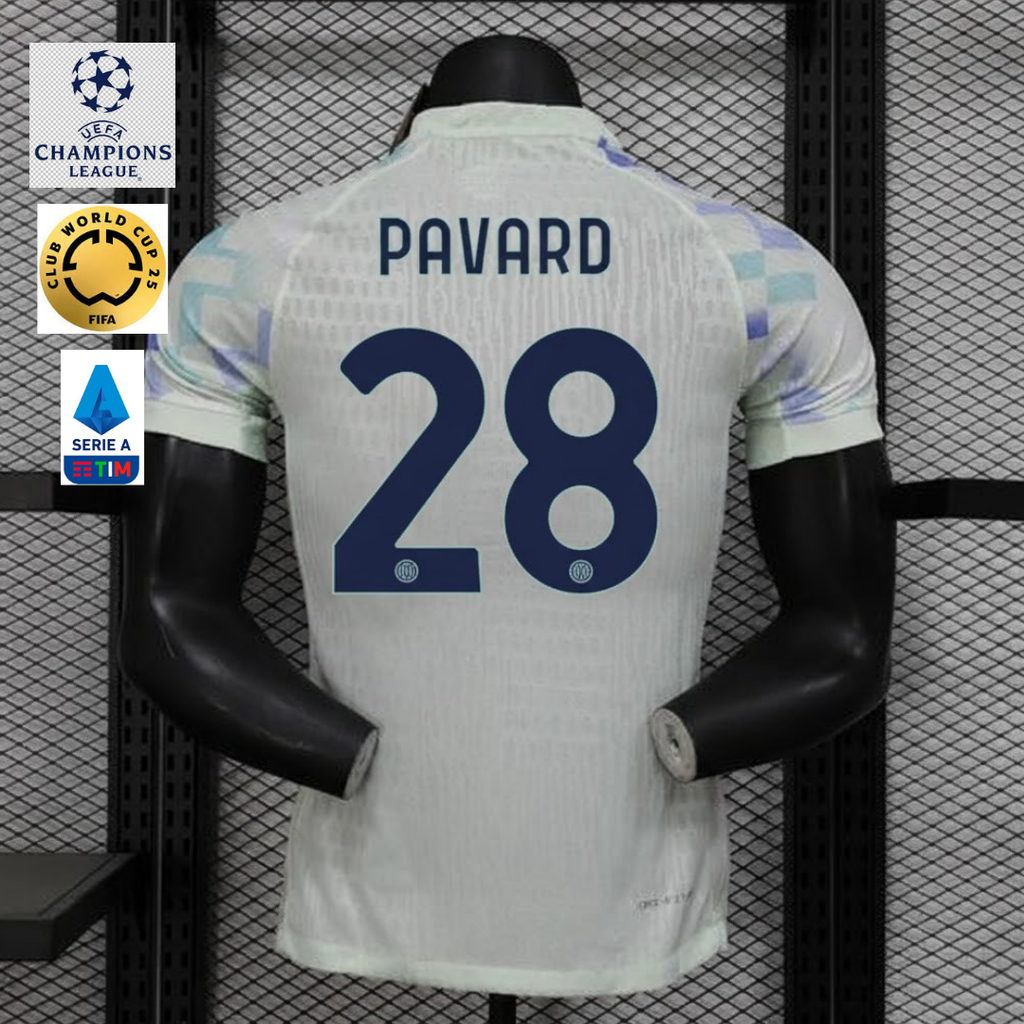 Inter Milan 2025-2026 Away Short Sleeve Jersey #28 Pavard UCL Serie A FIFA CWC Patch Personalized S-3XL