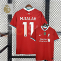 2020-2021 Liverpool Retro Red Home Short Sleeve Jersey #11 Salah Personalized PL Patch