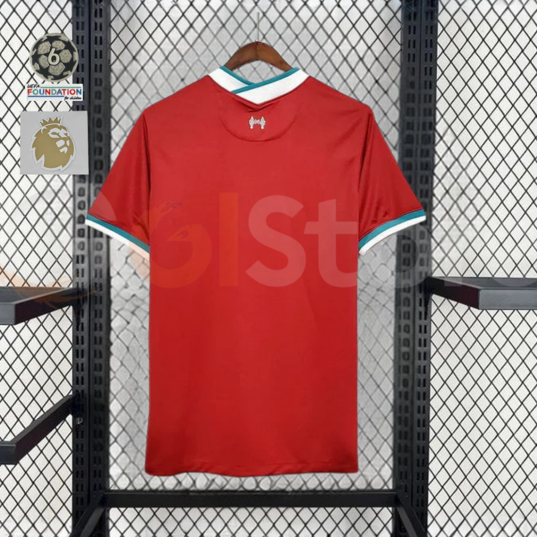 2020-2021 Liverpool Retro Red Home Short Sleeve Jersey Personalized PL UCL Patch