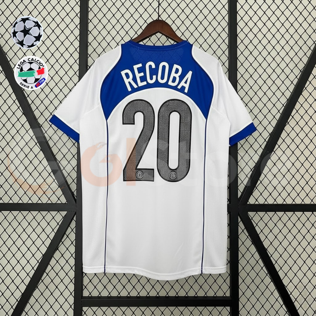Inter Milan 2004-2005 Retro Away Short Sleeve Jersey #20 Recoba Personalized Serie A UCL Patch
