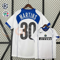 Inter Milan 2004-2005 Retro Away Short Sleeve Jersey #30 Martins Personalized Serie A UCL Patch