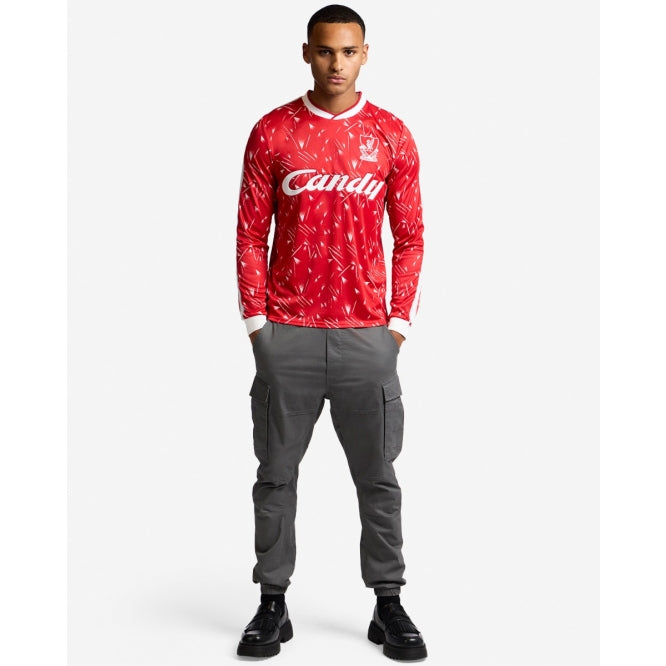 1989-1991 Liverpool Retro Red Home Long Sleeve Jersey Classic Kit