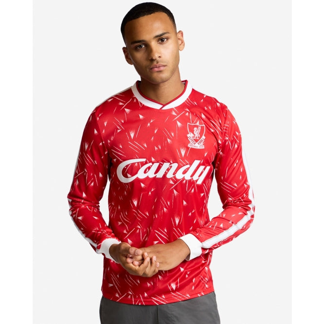 1989-1991 Liverpool Retro Red Home Long Sleeve Jersey Classic Kit