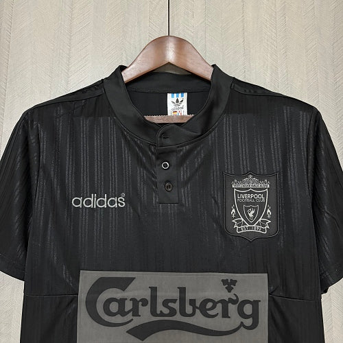 Liverpool 1995-1996 Retro Black Short Sleeve Jersey Rare Collector Spice Boys Era