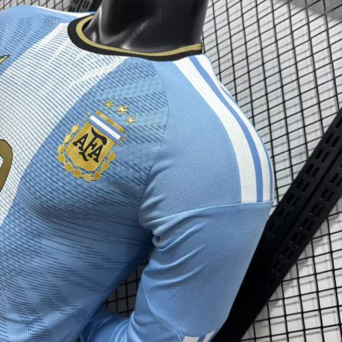 Argentina 2026 Home Long Sleeve Player Version Jersey #10 Messi Special Edition Personalized S-3XL