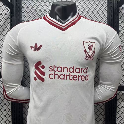 2026-2027 Liverpool Player Version Away Long Sleeve Jersey #4 Van Dijk Personalized UCL Patch